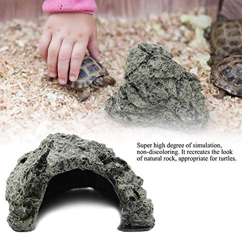 Reptile Hiding, Reptile Box Shelter Terrarium Hideout Caves for Aquarium Terrarium Decoration Ornament(Sll)