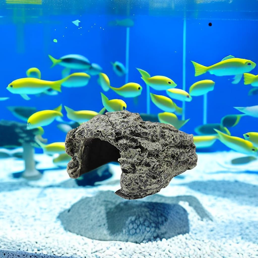 Reptile Hiding, Reptile Box Shelter Terrarium Hideout Caves for Aquarium Terrarium Decoration Ornament(Sll)