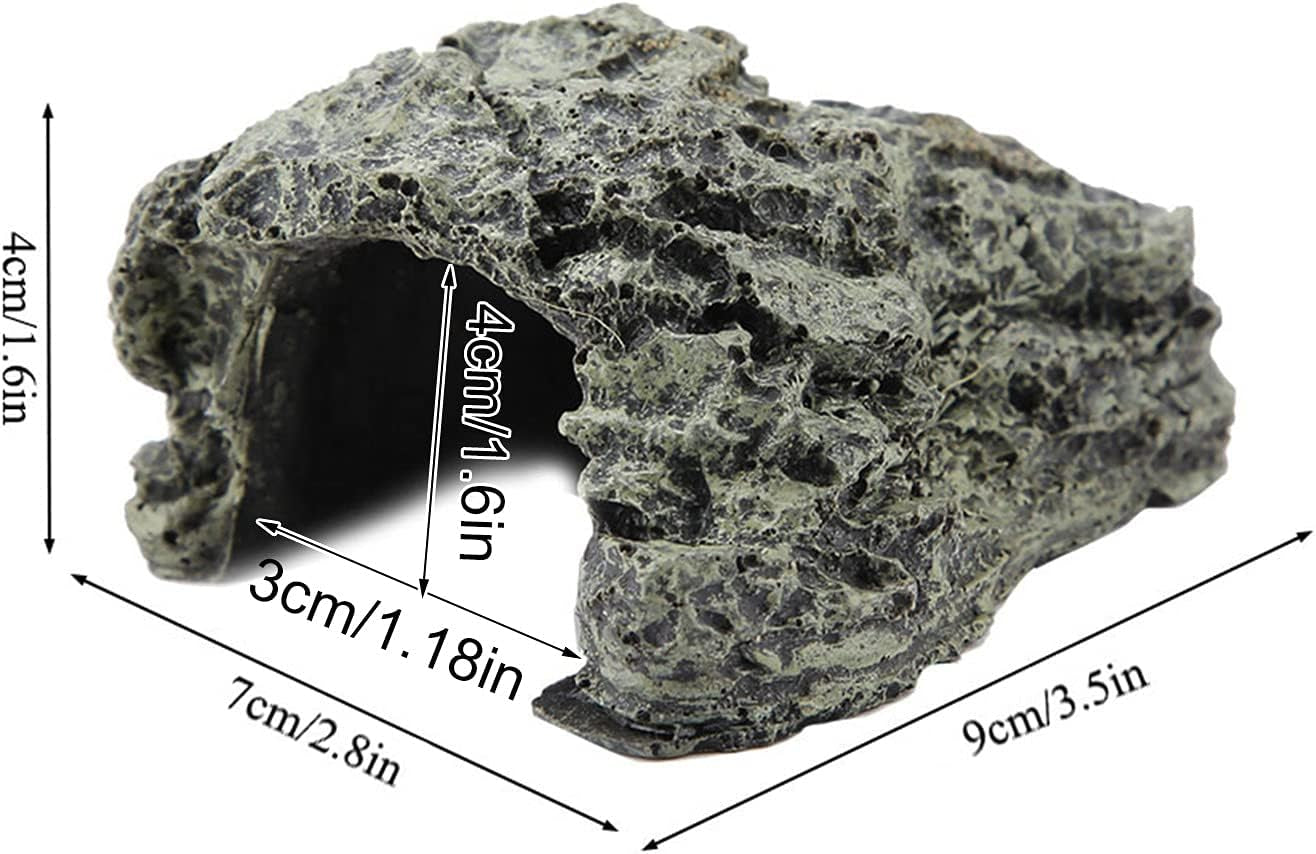 Reptile Hiding, Reptile Box Shelter Terrarium Hideout Caves for Aquarium Terrarium Decoration Ornament(Sll)